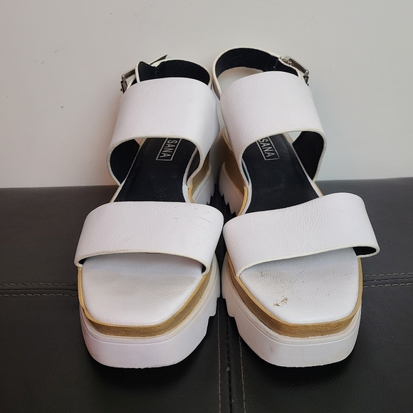 SOL SANA - White Leather Platform Sandal - Picture 5 of 16